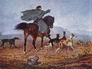 Franz Kruger Ausritt zur Jagd Germany oil painting artist